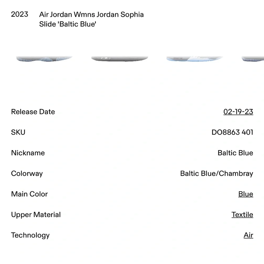 JORDAN Sophia Slide Baltic Blue sandals 8